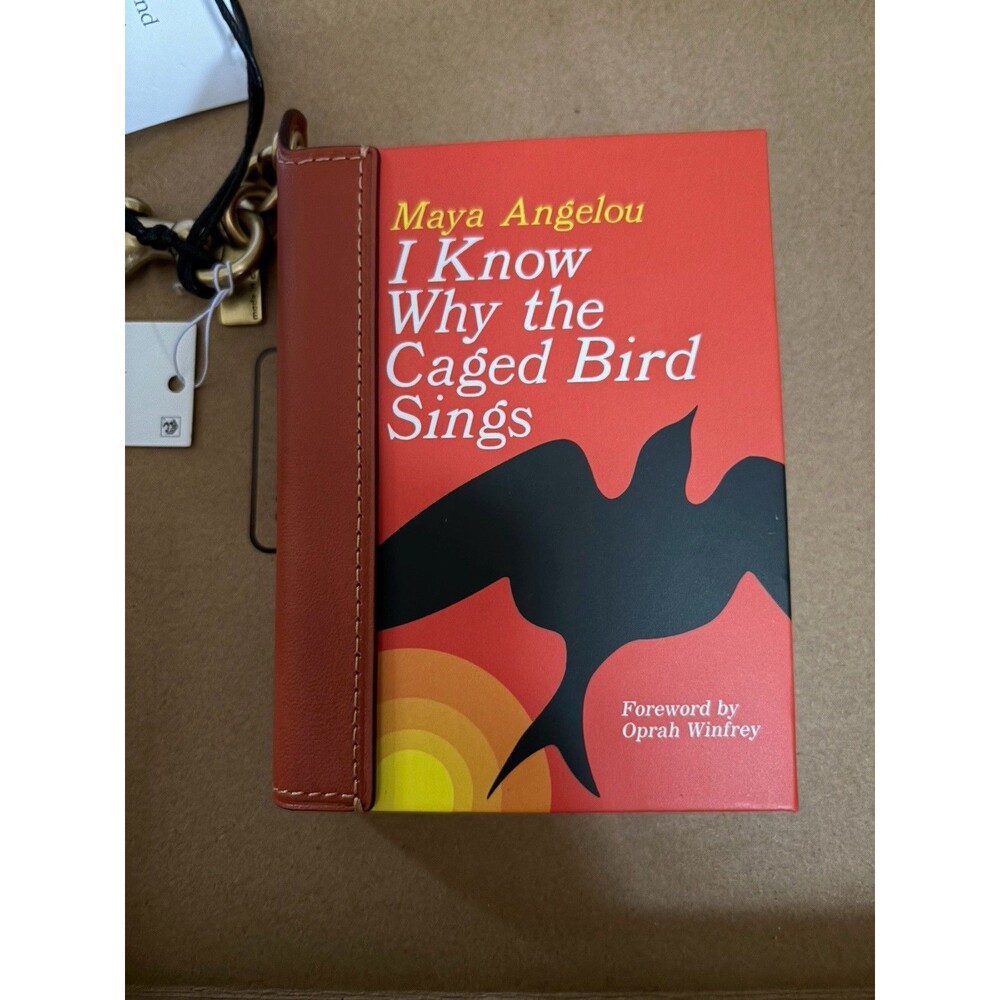Coach I Know Why The Caged Bird Sings Maya Angelou Book Bag Charm CFK42 NWT